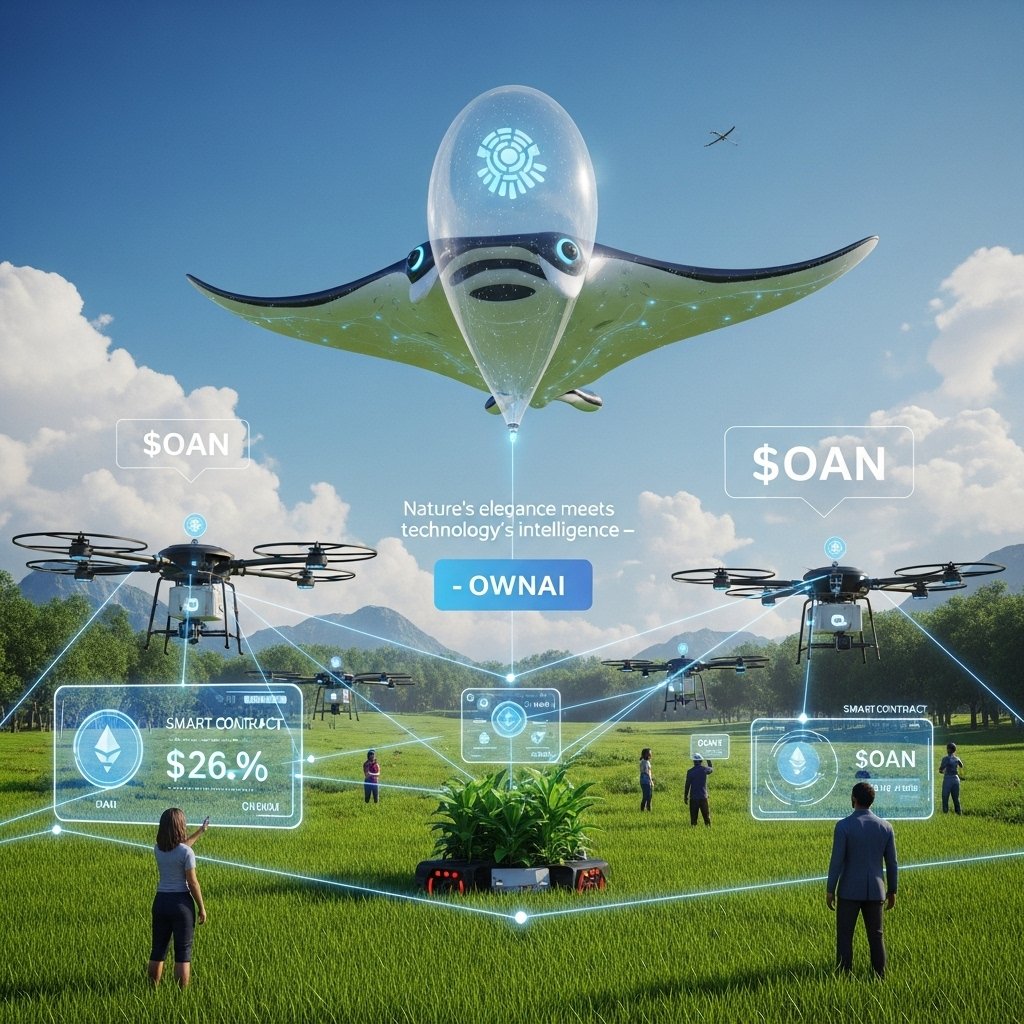 shelby_tommy0's tweet image. Nature&apos;s elegance meets technology&apos;s intelligence.

@ownaiNetwork  doesn&apos;t just operate AI assets, from manta ray-like gliding robots to agricultural drones, it co-owns them with the community.

The new economy draws inspiration from nature and grows on the chain.

#AIrobots…