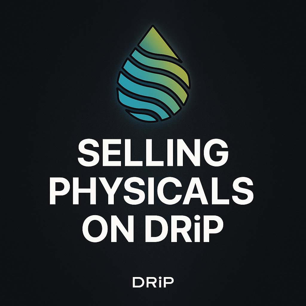 Thinking about selling physicals on <a href="/drip_haus/">DRiP 💧</a>?

From paintings &amp; prints to stickers, tees, and comics...
creators are already using DRiP to get their work into the hands of fans ✨

We just published a new Support Hub article on how to use your Storefront to get started!

🔗👇