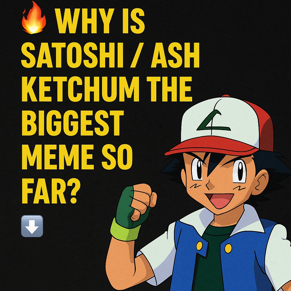 freedomconvoyx's tweet photo. 🔥 Why is Satoshi / Ash Ketchum the biggest Meme so far?
👇 https://t.co/DYQrxZe1UA