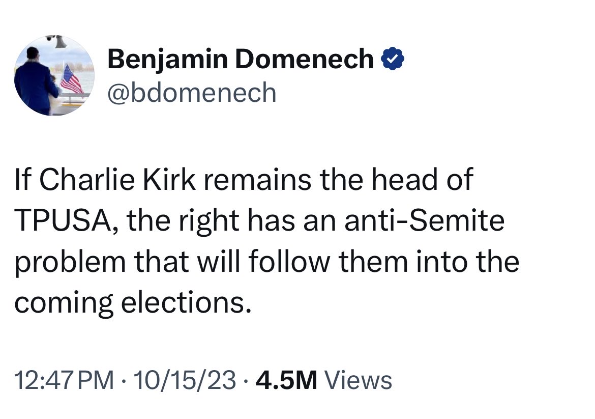 A reminder that the smears against Charlie, attempts to censor his speech, and get him fired did not only come from the Left…