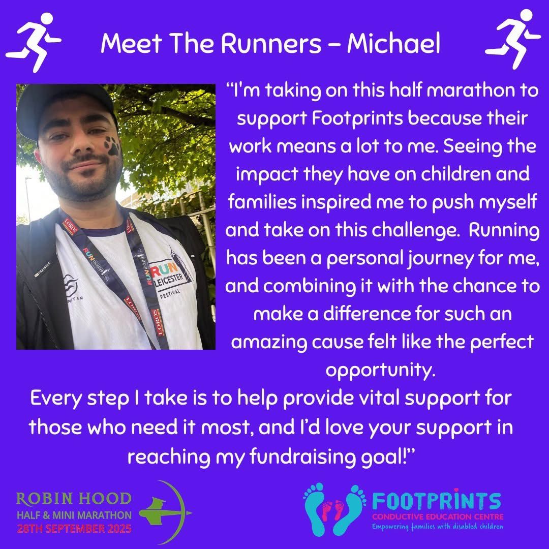 Next up for the upcoming Robin Hood Half Marathon, is our Footprints parent Audrey, Michael from our Support Partner Cromwell Safety, the team from Zen Educate &amp; supporters Athena, Julie and Oliver.

Good luck to you all, thank you for supporting Footprints! 👣
