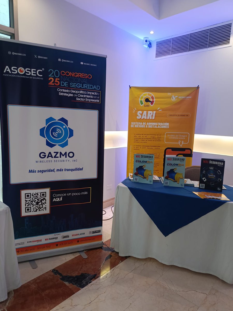 revmasseguridad's tweet photo. 👉Iniciamos el segundo día de actividades en el Congreso Internacional de @Asosec 

@revmasseguridad presente con la plataforma #SARI 

@Sercoppsas 

#PorTuSeguridad https://t.co/T0s5yh1sit