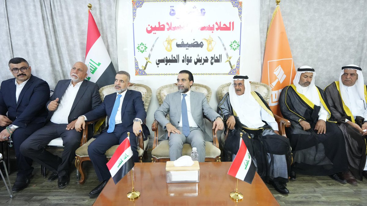 TakadumBoss's tweet image. رئيس حزب تقدم@AlHaLboosii يرافقه عدد من قيادات الحزب، يلتقي عدداً من الشيوخ والوجهاء في مضيف الحاج حريش عواد الحلبوسي في الطارمية.