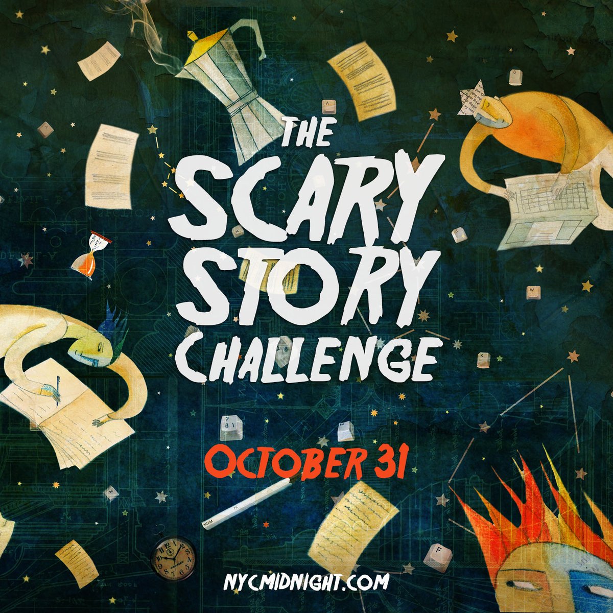 Up for a scary writing challenge? Join me in the <a href="/nycmidnight/">NYC Midnight</a> Scary Story Challenge on October 31st! Learn more at nycmidnight.com/scary