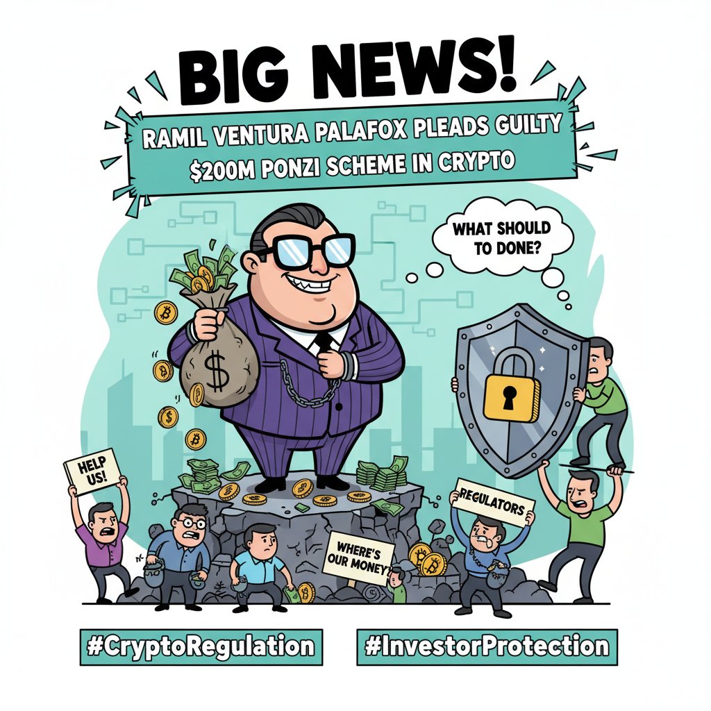 Big news! Ramil Ventura Palafox pleads guilty for a $200M Ponzi scheme in crypto! What should be done to protect investors?  #CryptoRegulation #InvestorProtection