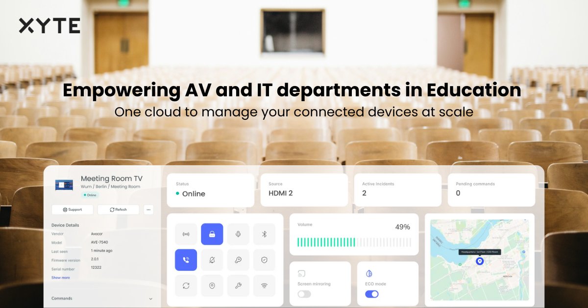 Higher Ed Alert 🎓 Unlimited standard device licenses free until June 2026 on the #Xyte Connect+ platform.

Streamline support, centralize monitoring, and boost system performance—no added licensing cost. 

Learn more: lp.xyte.io/website-landin…

#AVnews