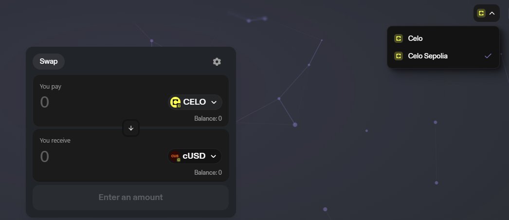 ubeswap's tweet image. Developers, the door is open 👷‍♂️
Ubeswap has expanded to Celo Sepolia Testnet.
It’s your playground to swap tokens, provide liquidity, and fine-tune projects in a sandbox designed for growth.