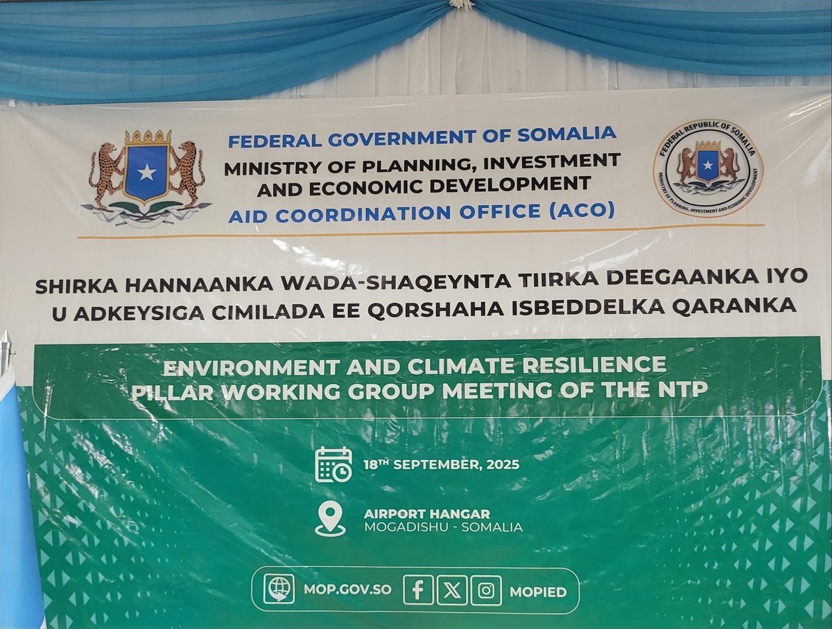 Attended the meeting on Environment and Climate change pillar in Mogadishu.