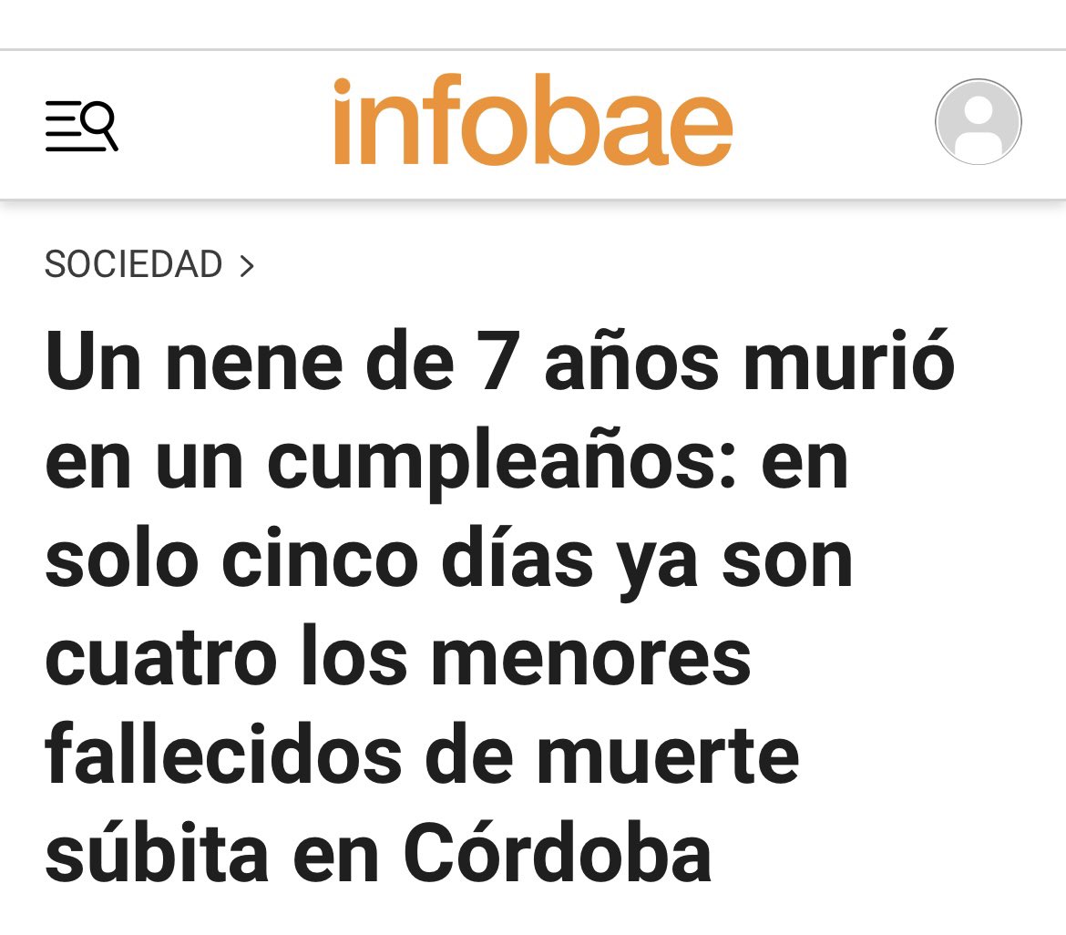 Miles de niños que mueren repentinamente.                        El Ministerio de Salud no investiga esta alarma sanitaria, que ha sido anunciada desde el 2021, por biotecnologías, cuando se ordenó inyectar un experimento que nunca fue analizado por el ANMAT, entidad que depende