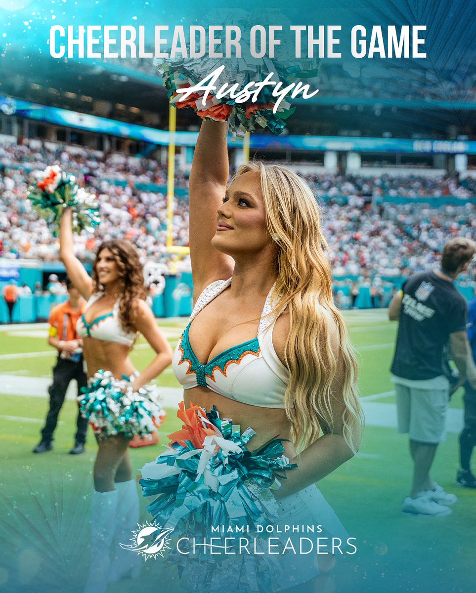 Our home opener cheerleader of the game 🐬🧡