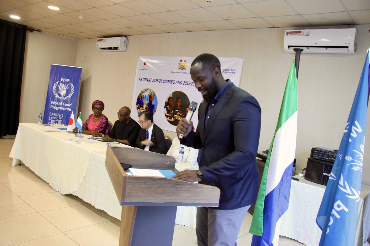 AlanAwimbo's tweet image. 🇯🇵🇸🇱 Privileged to witness another milestone in our partnership with Japan, signing a new $1.27M grant for 2025/26, supporting 28,000+ schoolchildren in Pujehun. We’re proud to deepen our collaboration with the Ministry of Basic and Senior Secondary Education and align with…