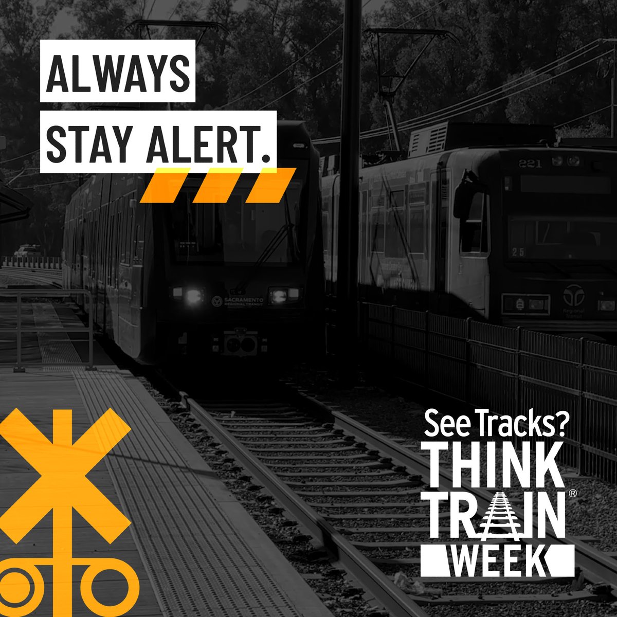 RideSacRT's tweet photo. ๐ง Flashing lights, lowered gates, bells ringingโall mean the same thing: a train is coming. Obey the signs and signalsโyour safety depends on it.
๐ Learn more at https://t.co/cblgNralv9. #SeeTracks #ThinkTrain #railsafetyweek https://t.co/wINgeDpaW4