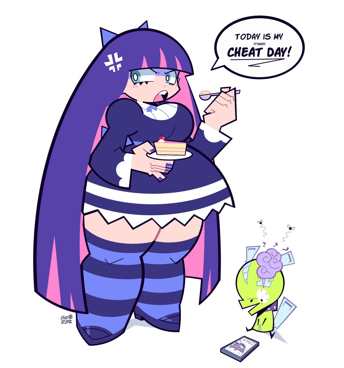 Stocking's cheat day! 🍰🍰