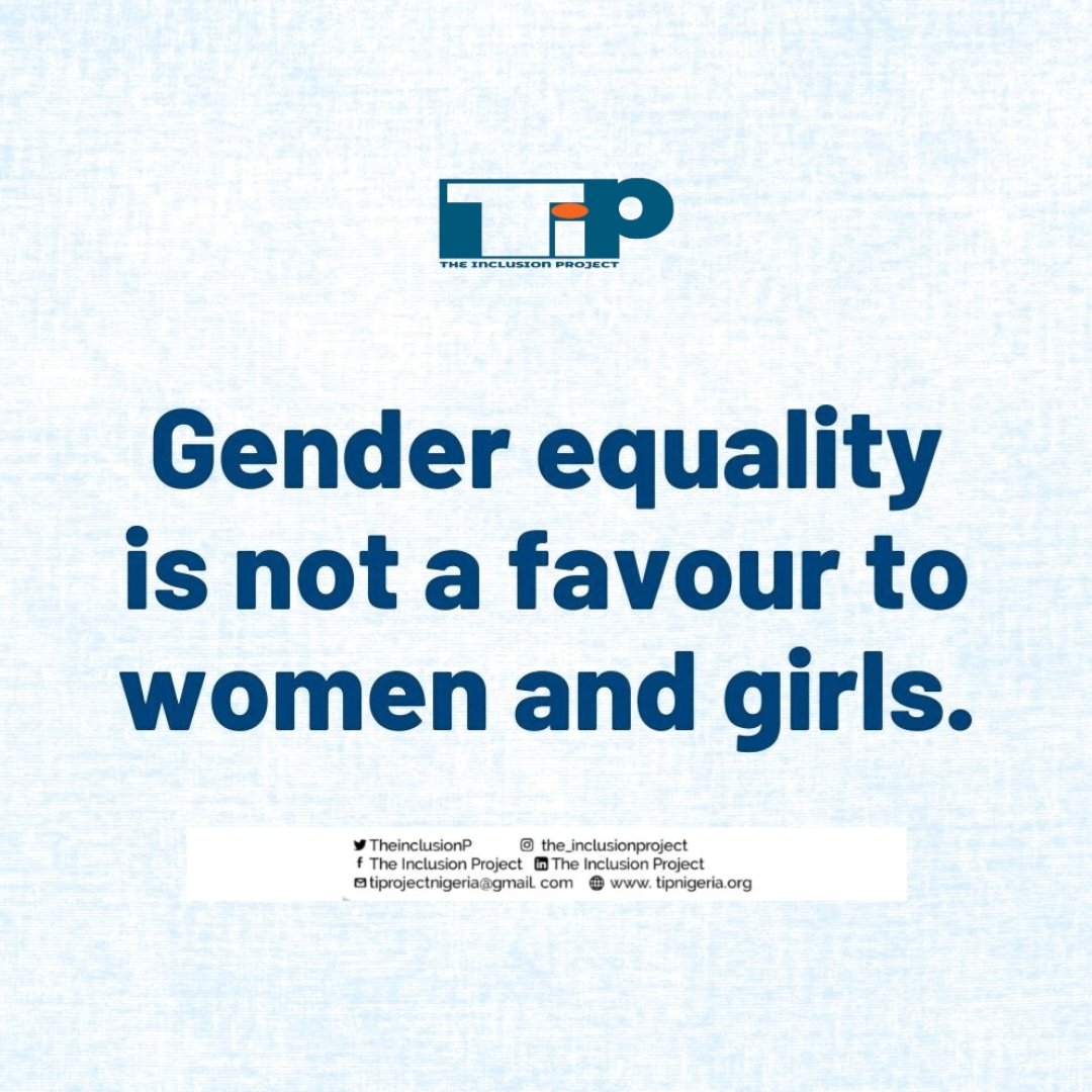 At The Inclusion Project, we stand for a society where women and girls are given equal opportunities to thrive, lead, and shape the future. True progress comes when everyone is included. 

#TheInclusionProject #GenderEquality #InclusionForAll #EqualOpportunities #EmpowerWomen
