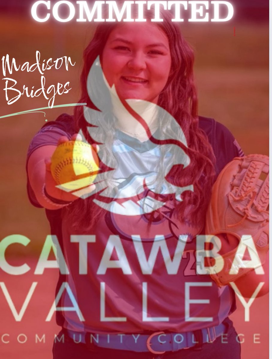 Madison_25B's tweet photo. I am so excited to announce that I will be furthering my Athletic and Academic career at Catawba Valley Community College!! Huge thank you to the coaching staff at CVCC, as well as everyone else who has been through every step of the way!!  Go Red Hawks❤️🖤 https://t.co/p30YKYPT1V