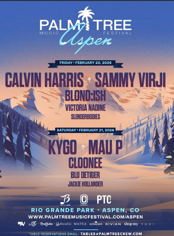 Kygo and Calvin Harris to Headline Palm Tree Music Festival's Return to Aspen in February 2026