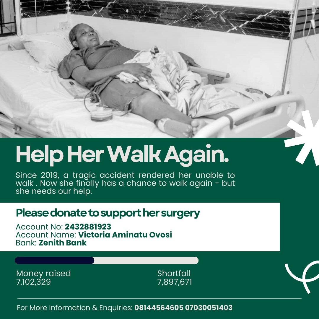 28 DAYS LATER: I didn't get a response but I got help. We have now raised 7.1M out of 15M. I and my family are very very grateful for all the help so far. Please keep donating as you can. God bless you!🥺
2432881923
Zenith Bank 
Victoria Aminatu Ovosi 
gofundme.com/f/help-my-mom-…