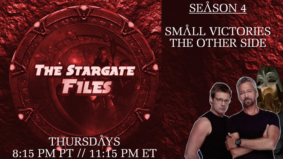 Don't forget to catch another episode of the Stargate Files tonight at 10:15 pm central time as Skeeter, Jeff and Thor as they start Season 4 of SG-1!!
#stargate #stargatesg1 #stargateforever #stargatecommand #stargatefan #stargatefamily #stargatelover #gateworld #dialthegate