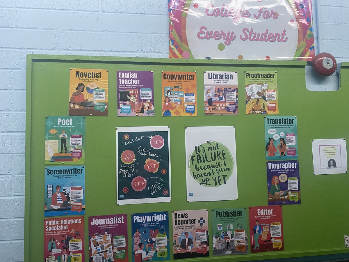 LronanLouise's tweet photo. A new year always calls for some new noticeboards. The walls of @Colaistebride deliver messages that build the belief that our potential is endless. #literacy #cfes #mindset #creativity https://t.co/6dVQ1JIqUJ