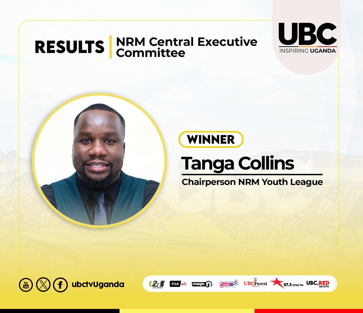 An African proverb says: “The wind does not break a tree that knows how to stand.”

We congratulate our Publicity Secretary, Hon. Tanga Collins, on reclaiming his victory as National Youth League Chairperson <a href="/NrmYouthleague/">NRM Youth League</a> with a landslide 68% win.

Nobody can stop Reggae🎶