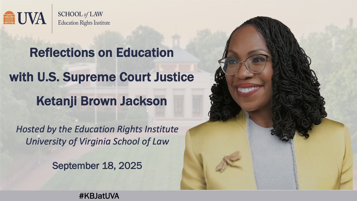 🎉 Today’s the day! 🎉

We’re thrilled to welcome many of you to Reflections on Education with U.S. Supreme Court Justice Ketanji Brown Jackson — a night of inspiring conversations about education in America. ✨📚
