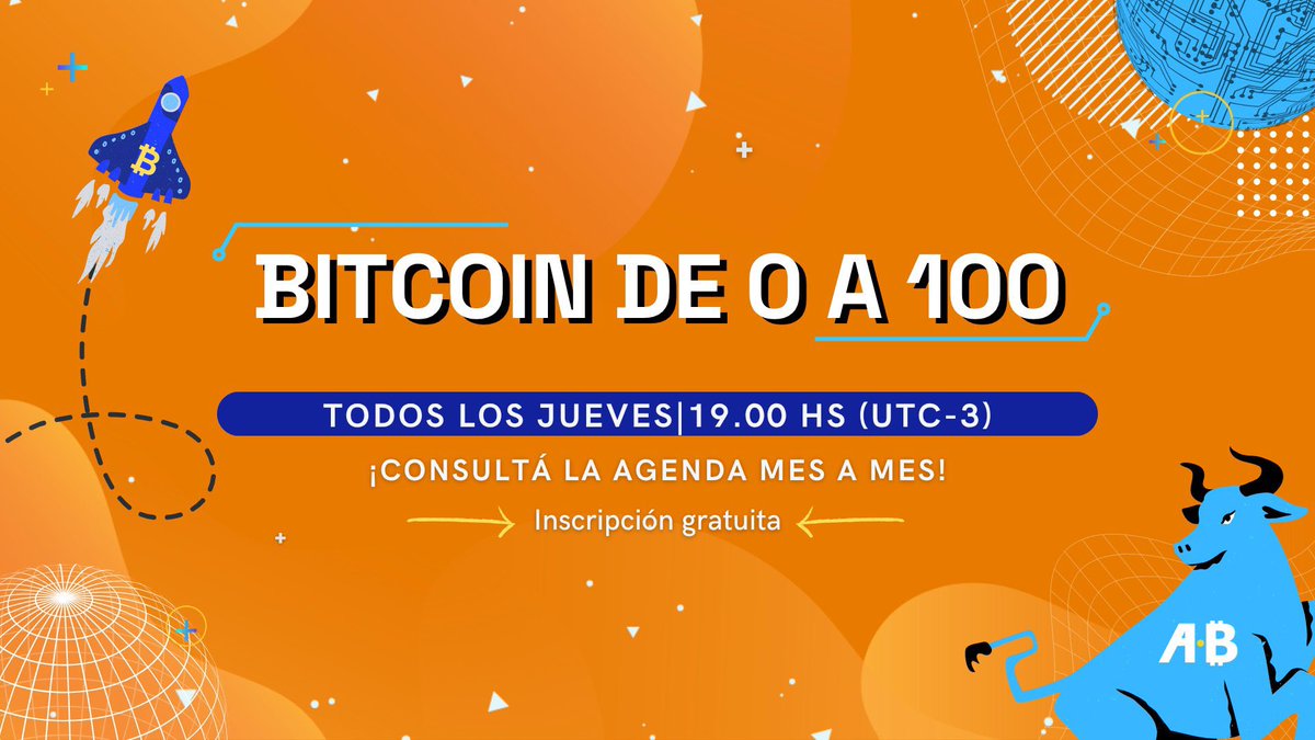🧡🤓 “Bitcoin de 0 a 100” es nuestra iniciativa abierta y gratuita de  charlas semanales con ADN 100% bitcoiner.