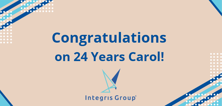 IntegrisGrp's tweet photo. 🎉 Congratulations to our Senior Underwriter, Carol Hexter, on celebrating her 24th anniversary with @IntegrisGrp this week! Her commitment to supporting our policyholders and colleagues alike continues to inspire us all. 💙 
#IntegrisGroup #TeamIntegris #WorkAnniversary https://t.co/tjrZ6997ye