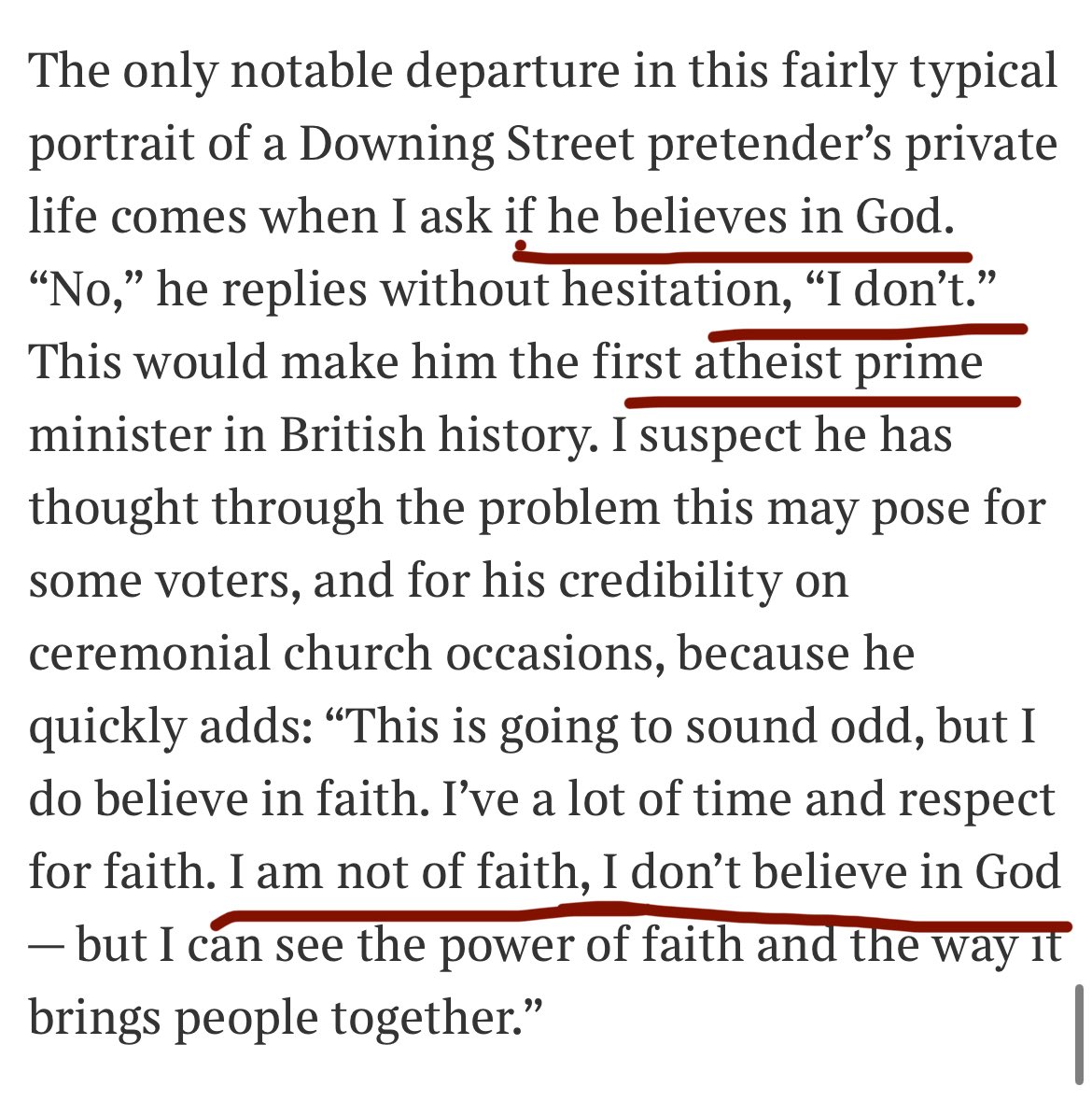 Why did Starmer lie and say he is a Christian? 

It should come as no shock he doesn’t believe in God or faith 

thetimes.com/uk/politics/ar…