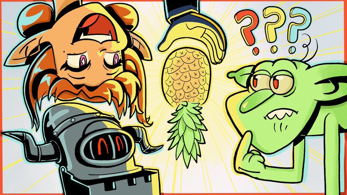 Recently learned what really goes down on cruises thanks to <a href="/MechaMozie/">Mecha Mozie 🪩🌌 VTuber</a> and #NilbogLive. Booked 🍍. Catch the VOD on Mozie’s YouTube channel. Plus, look at this beautiful depiction of them enlightening me. Also drawn by Mozie 🙏
youtu.be/c3bbs-fjPqg?si…