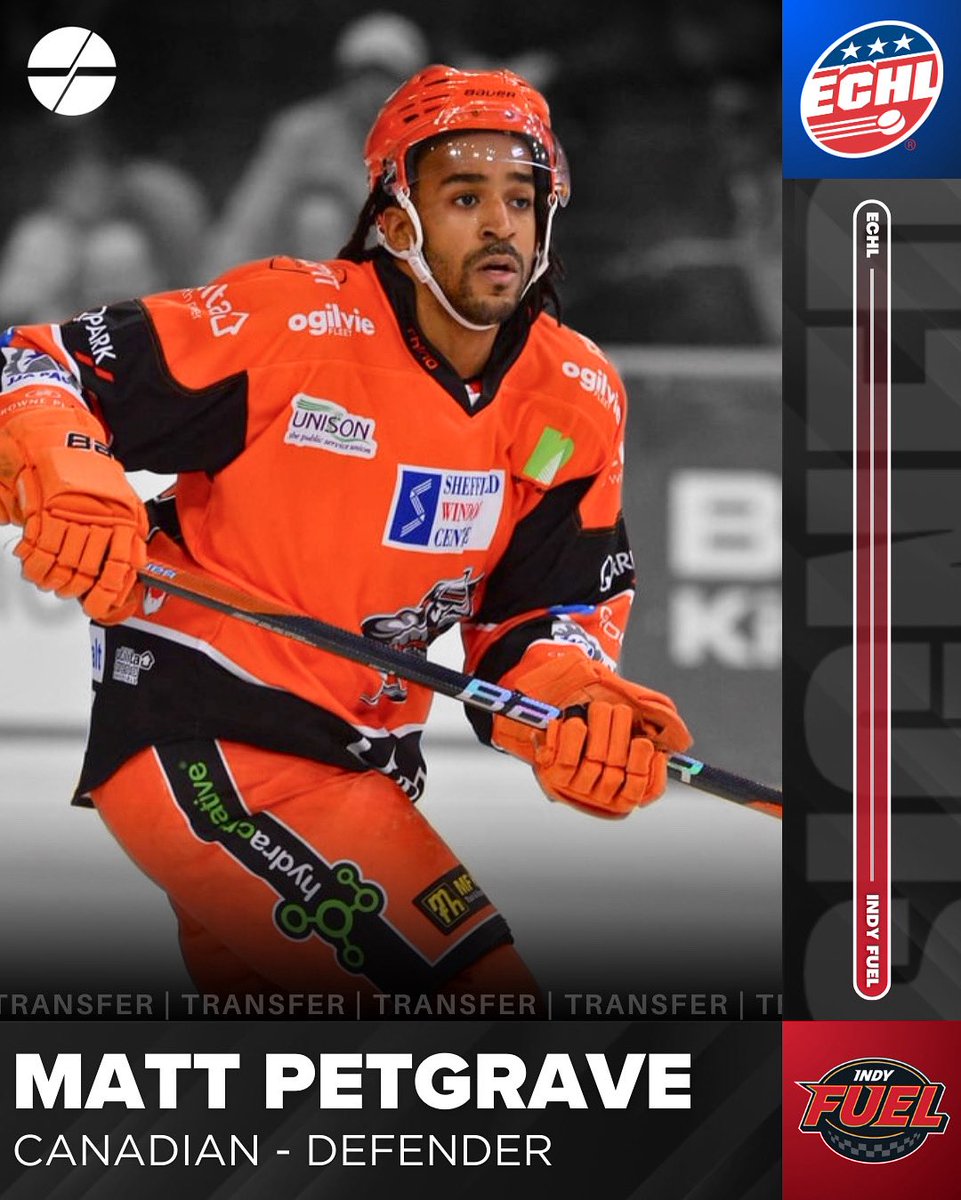 The Indy Fuel 🇺🇸 have signed Matt Petgrave 🇨🇦 for the 2025/26 ECHL 🇨🇦🇺🇸 season! 

In his 82 games with the Sheffield Steelers 🏴󠁧󠁢󠁥󠁮󠁧󠁿, he recorded 14 goals, 56 assists, a +/- of +53 and 182 PIMs.