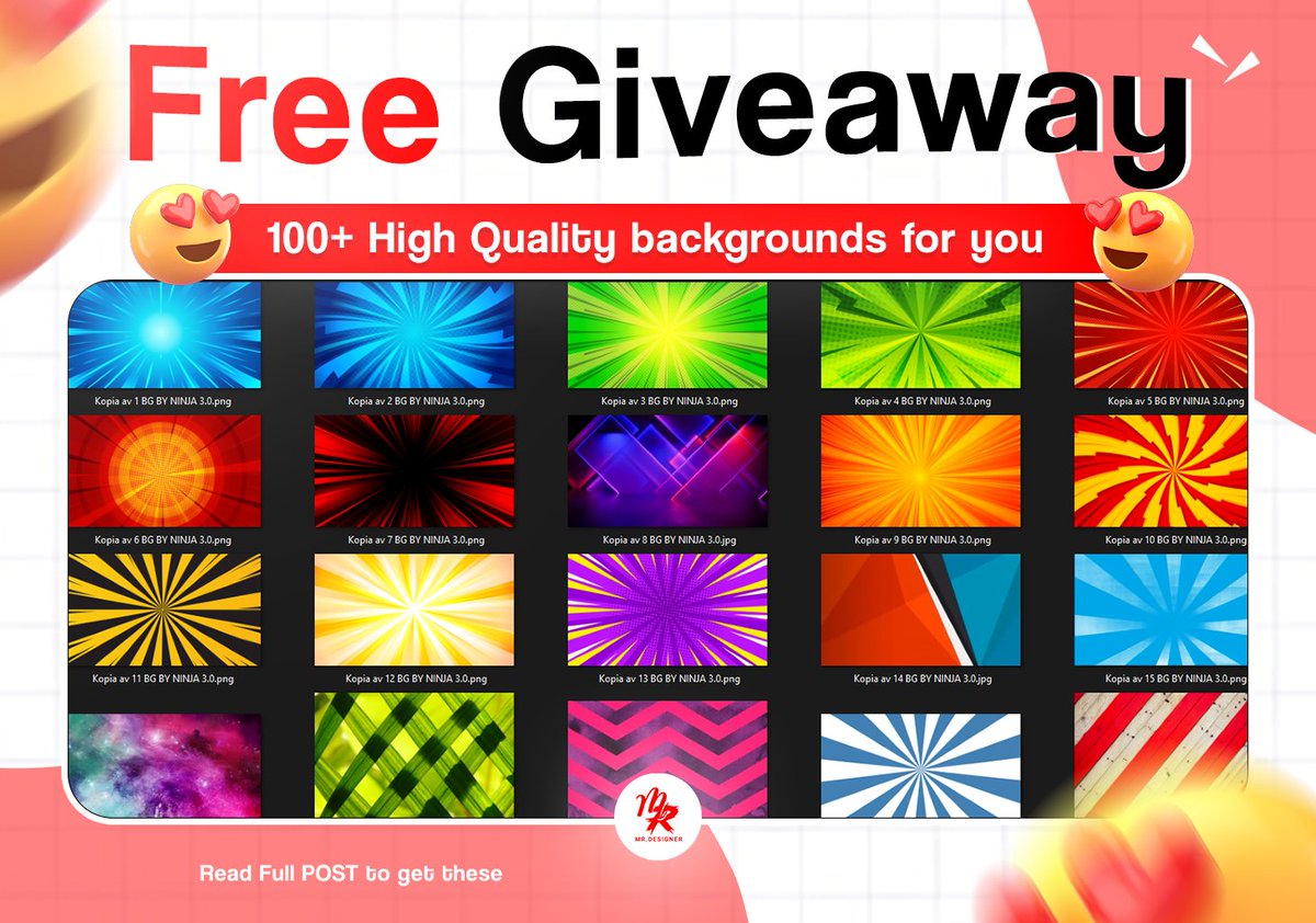 SafianAbid's tweet image. 🎁 𝗙𝗥𝗘𝗘 𝗚𝗜𝗩𝗘𝗔𝗪𝗔𝗬 𝗔𝗟𝗘𝗥𝗧! 😍

To unlock this pack, you need to:
➡️ 𝗙𝗼𝗹𝗹𝗼𝘄 me
➡️ 𝗟𝗶𝗸𝗲 &amp;amp; Repost this post
➡️ Comment “𝗗𝗢𝗡𝗘” below 👇

#freedesignresources #thumbnaildesign #GraphicDesignGiveaway #ContentCreatorTools #YouTubeThumbnails #safianabid