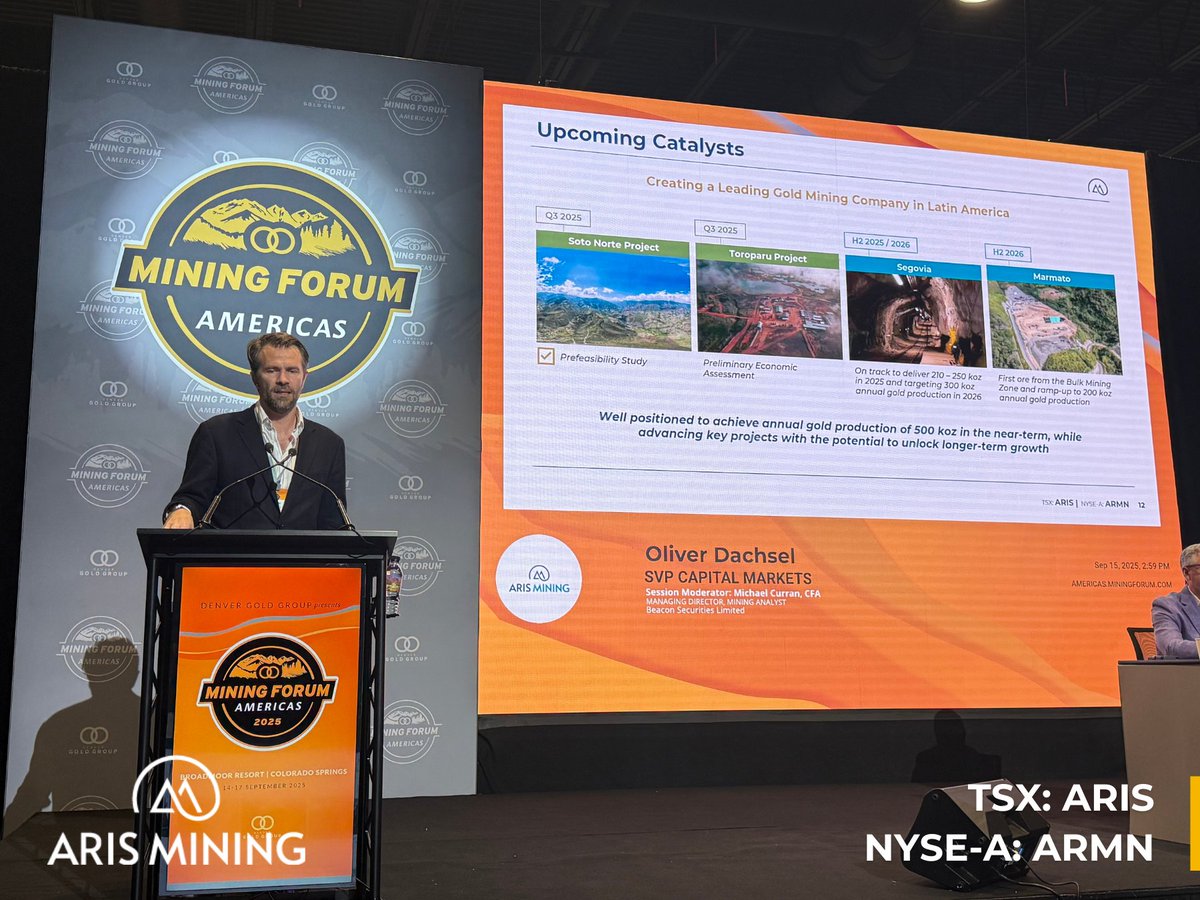 That’s a wrap on another successful Mining Forum Americas!

With 38 meetings completed, it was great to connect with shareholders and new investors, updating them on Aris Mining’s progress as we deliver on our organic growth strategy to more than double annual gold production to