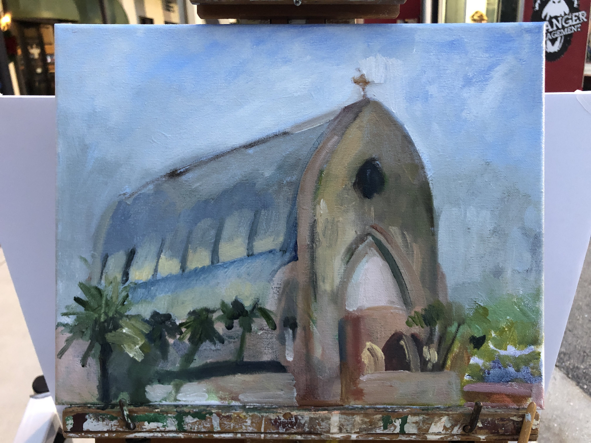 MonicaDixArtist's tweet photo. architecture in my town: Ave Maria Church, always inspiring https://t.co/YS5Zmd5Jc7