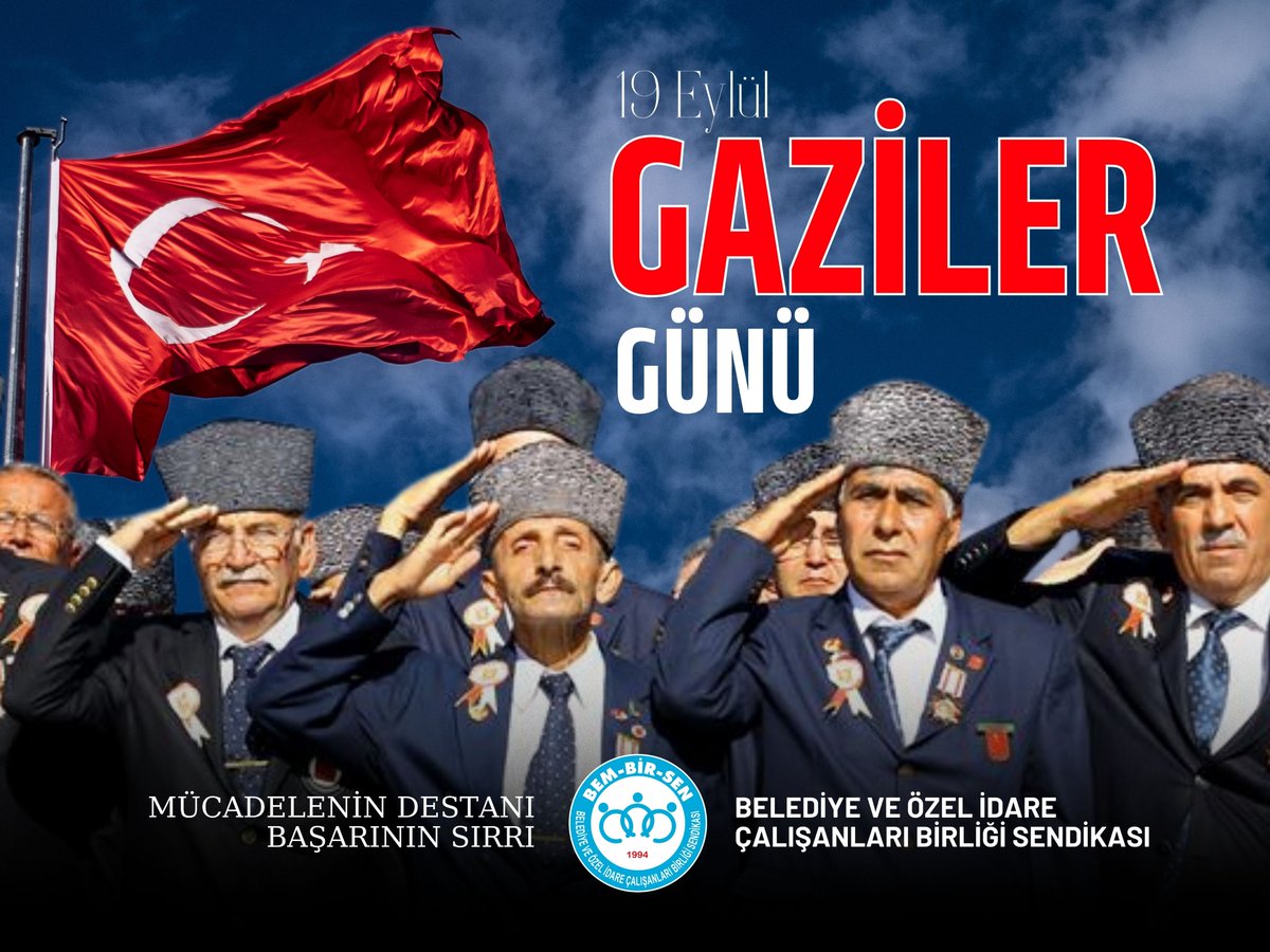 🇹🇷 Cennet vatanımız için 
canlarını feda eden Kahraman Şehidlerimizi ve ahirete irtihal eden Gazilerimizi rahmet, minnet ve şükranla yad ediyor,

Fedakar ve Kahraman Gazilerimizin
Gaziler Günü'nü tebrik ediyoruz.
#GazilerGünü