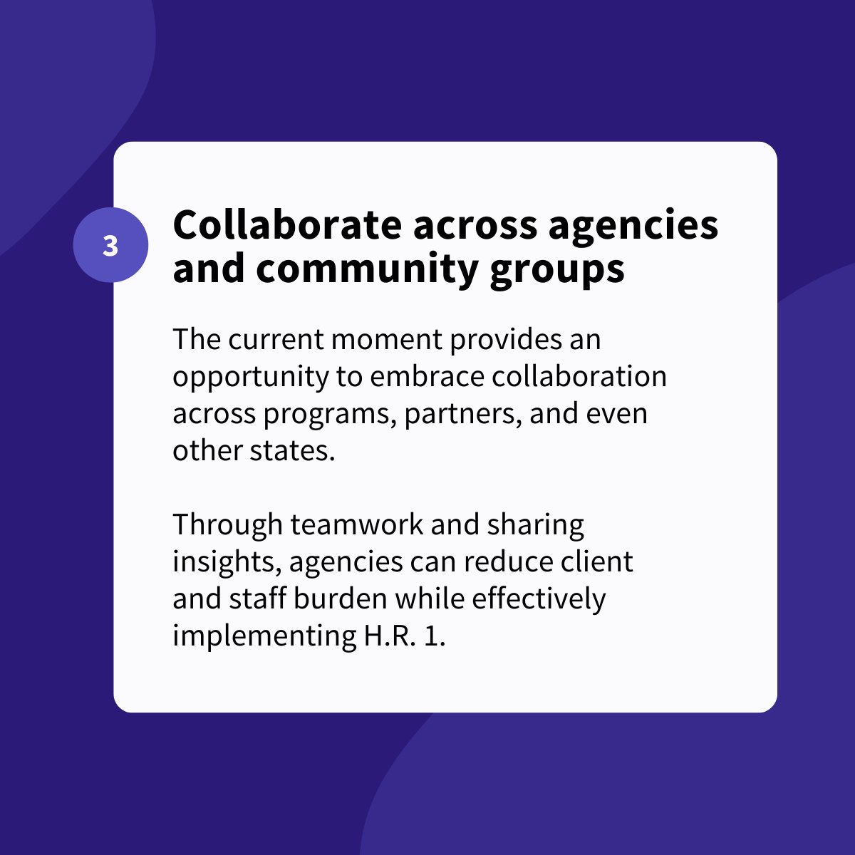 codeforamerica's tweet image. New work requirements under H.R. 1 add layers of complexity to SNAP and Medicaid—but states can meet the moment with humanity.
Use data to ease reporting, make communications clear, and build coalitions across agencies and community groups.
👉Read more: codeforamerica.org/news/three-pri…