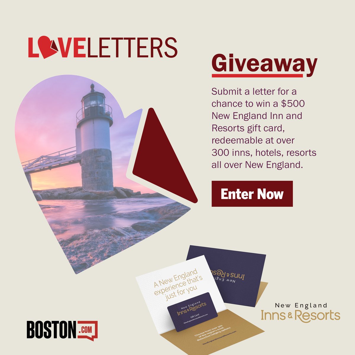 Giveaway: Now through Oct. 3, if you send your anonymous relationship question to Love Letters, you’ll be entered to win a stay at a New England Inn and Resorts Association property. 

Ask about anything, from dating to marriage to friendships: trib.al/nJwbdHf