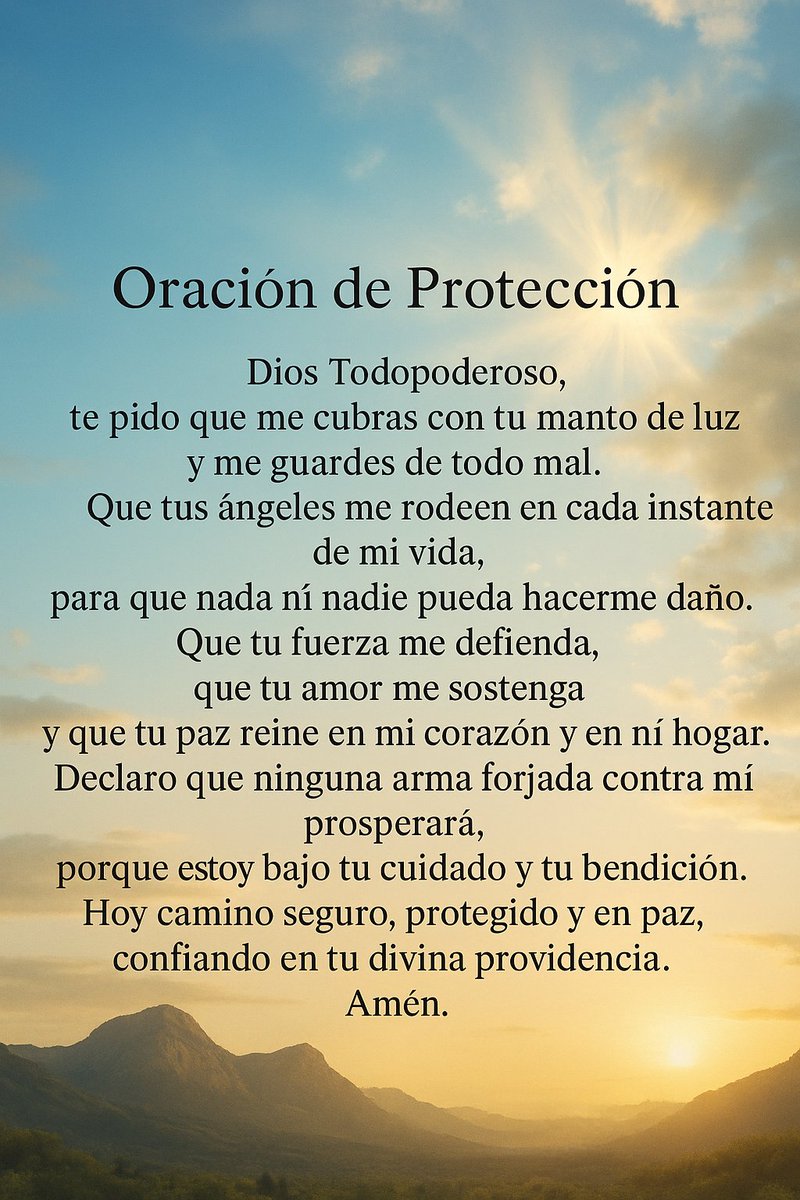 ¡Que nada te haga temer! Con la Oración de Protección, cubre tu vida ...
