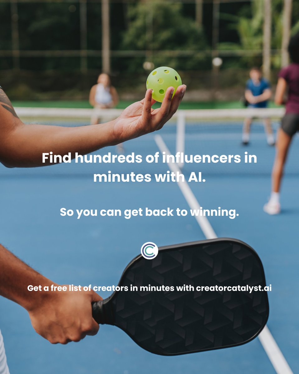 CCatalystAI's tweet image. Dm us for a free list of creators. No strings attached.

#InfluencerMarketing #CreatorMarketing #SmallBusinessTips #MarketingHacks