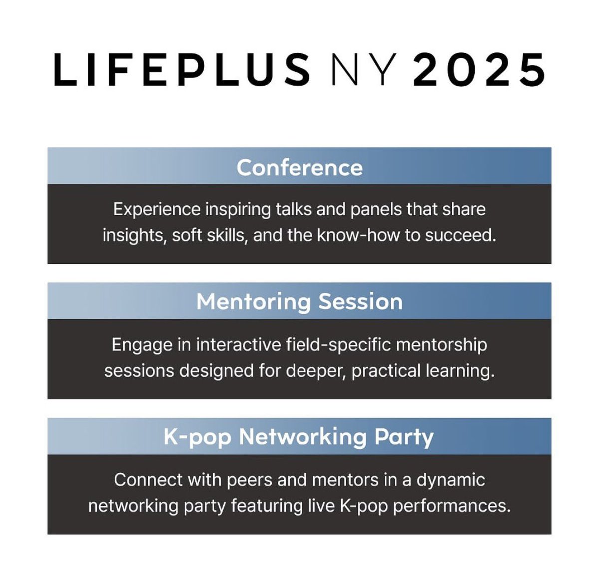 LIFEPLUS NY 2025 with EPIK HIGH, CHUNG HA, &amp; BIG Naughty 
📍 The Glasshouse 
🗓 11/14/2025 (FRI) 

A great opportunity to network &amp; enjoy K-culture. 
Tickets are free but you must apply &amp; be selected! 

More info &amp; apply: hanwhafinancetalent.com/en/lpnyapply 

#BIGNaughty #CHUNGHA #epikhigh