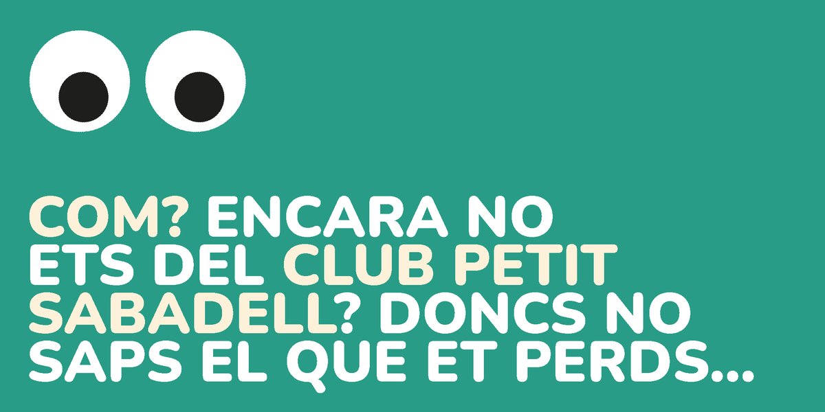 Més de 2.800 famílies 👨‍👩‍👦‍👦 ja són del Club Petit #Sabadell.
I tu? Encara no t'has registrat😮 ?
Fes-ho ara 🤗 i aprofita totes les avantatges de ser del al Club de les famílies de la ciutat 🥳!
✅ Clica a f.mtr.cool/fjuqesfnkf