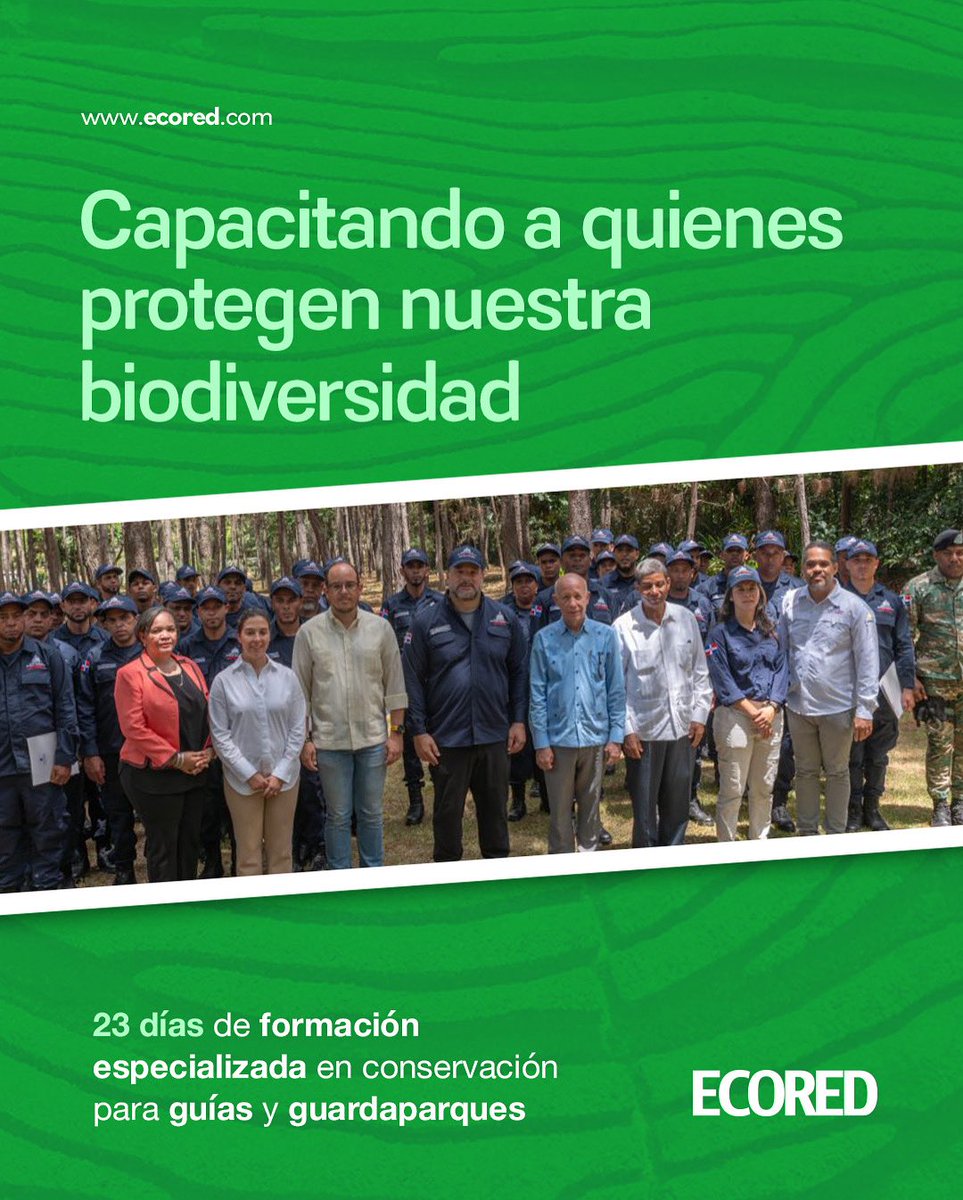El Ministerio de Medio Ambiente y Recursos Naturales junto al Centro Cuesta Nacional (CCN), avanzan en la protección del Pico Duarte mediante la capacitación de guías y guardaparques en manejo de emergencias e interpretación ambiental 🌲🙌

#MedioAmbiente #ECORED