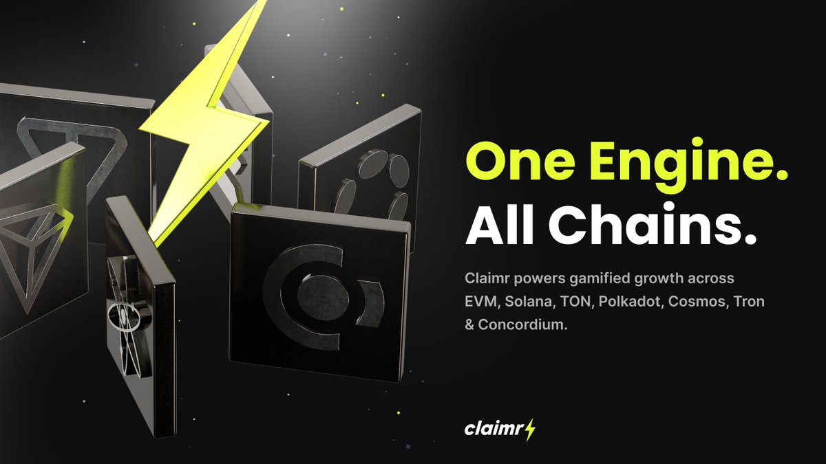 claimrio's tweet photo. Need to run a campaign on a non-EVM chain without the hassle? 🤔
We made it simple 💪
#claimr gives you one powerful platform to engage users across the entire #Web3 #Ecosystem
We're live on:
✅Solana 
✅TON 
✅Polkadot 
✅Cosmos 
✅Tron 
✅Concordium
Your chain, your campaign, no compromises 🚀
👉 Explore your multi-chain power: https://t.co/eizoC1kUKP

#Web3Growth #BlockchainCommunity #CryptoLaunch