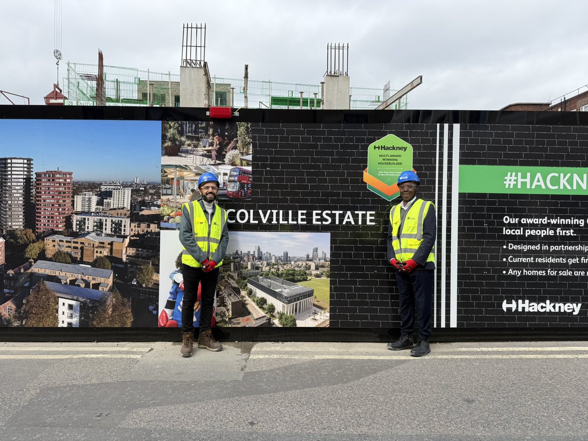 Delighted to join the milestone celebration at Colville Estate. This latest phase will deliver 93 much-needed new homes 🏡 as part of one of Hackney’s most ambitious regeneration projects. A real investment in our community’s future. 🏘️ #Hackney #ColvilleEstate #Hoxton