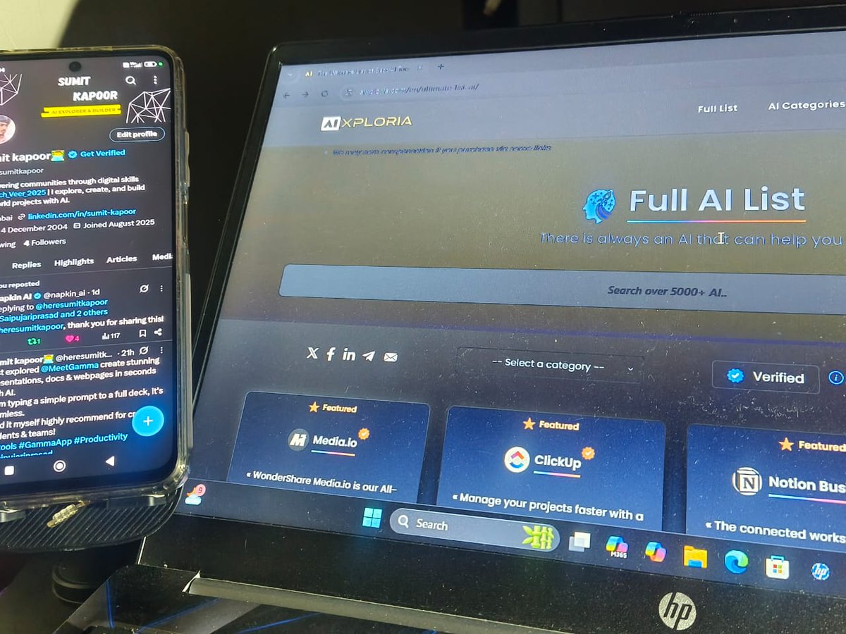 heresumitkapoor's tweet image. Exploring the AI jungle to find tools that actually help small businesses grow smarter, faster, and leaner. Every click is a step closer to impact. 💻📱 #AIForBusiness #AIForSmallBusiness #StartupTools  #AIExploration #SmartSolutions #EntrepreneurMindset @Saipujariprasad