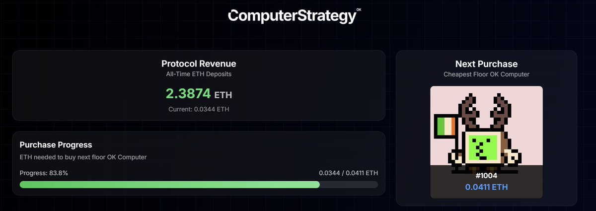 Next up: PUTER #1004 gets aped, listed, sold and proceeds go to buying $CMPSTR and burning it.