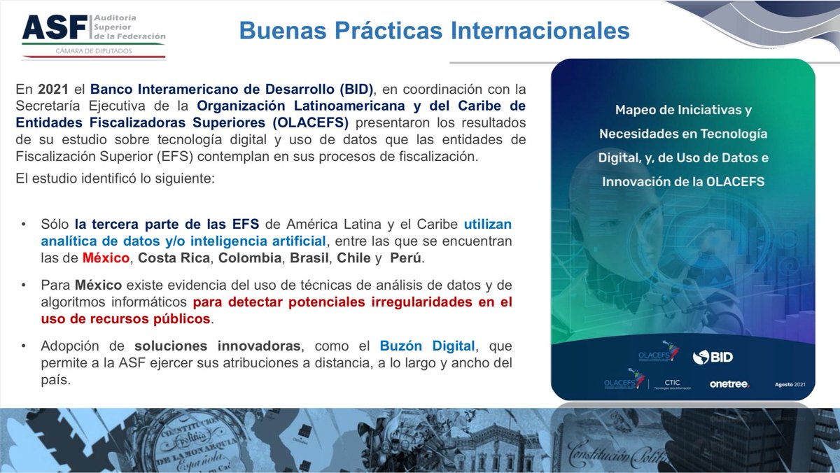 barrigae's tweet photo. Tanto la @ocdeenespanol como el @the_IDB destacan a la @ASF_Mexico como un caso de buenas prácticas a nivel internacional por el uso de analítica de datos, #Sicaf, #BuzonDigitalASF, entre otros. https://t.co/q5cPTPzI5k