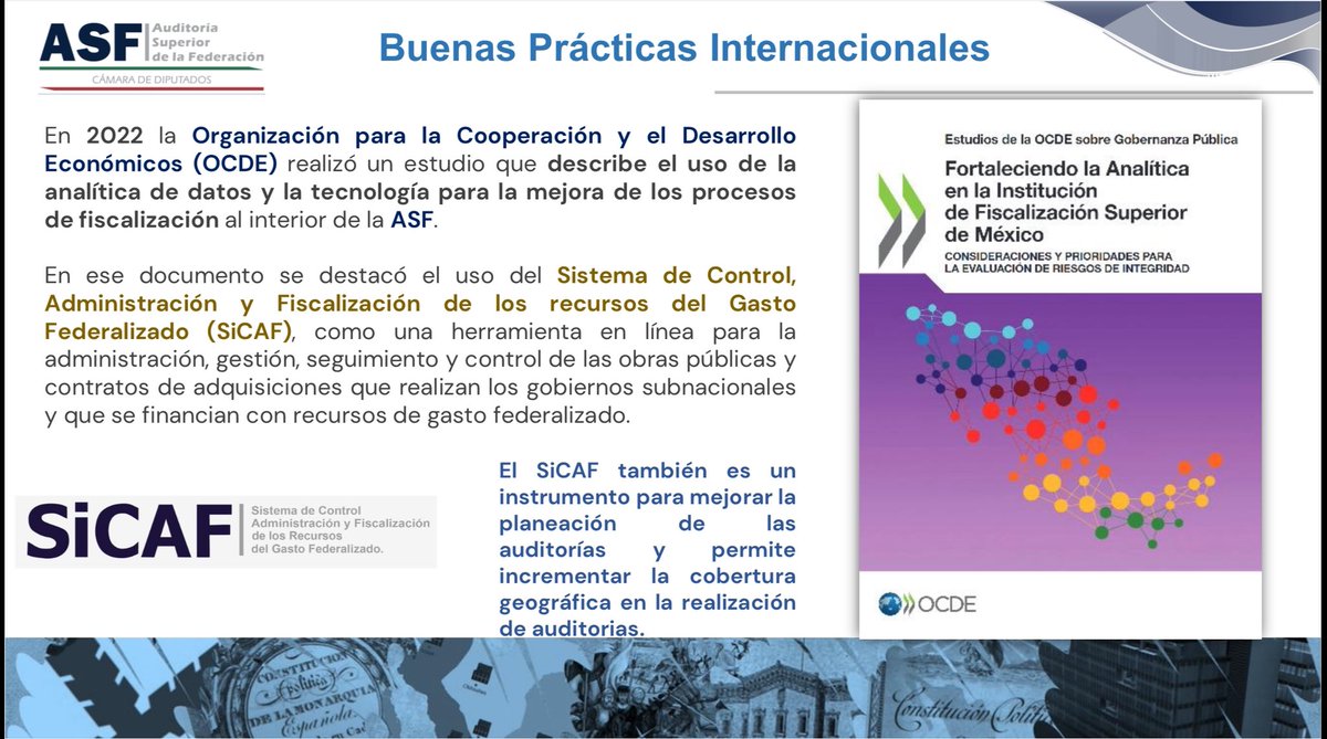barrigae's tweet photo. Tanto la @ocdeenespanol como el @the_IDB destacan a la @ASF_Mexico como un caso de buenas prácticas a nivel internacional por el uso de analítica de datos, #Sicaf, #BuzonDigitalASF, entre otros. https://t.co/q5cPTPzI5k