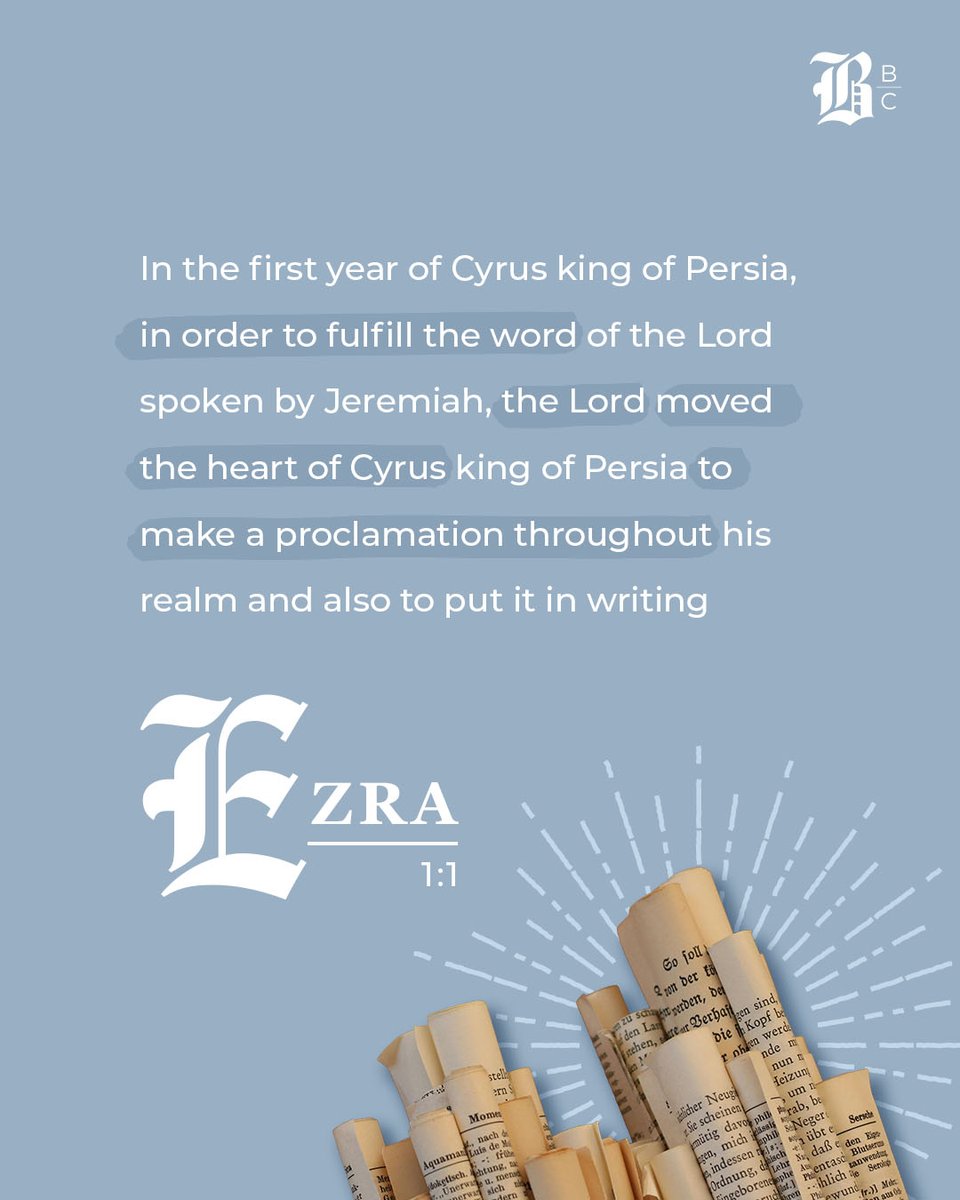 The book of Ezra opens with a reminder that God is always faithful to His promises.

Listen to Season 15, Episode 1 of the #BibleBookClubPodcast to learn more about how God stirred the heart of a king to bring His people back home.