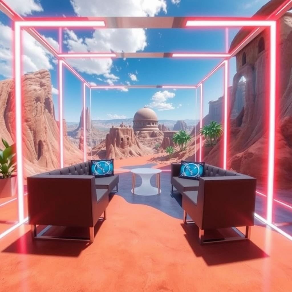 Softsasillc's tweet photo. Meta's Hyperscape tech aims to blend your real world with VR! 🤩 Imagine gaming in a living room dungeon or collaborating in a virtual office. Softsasi can help you create custom VR/AR experiences! #Meta #VR #AR #Softsasi 🚀 https://t.co/OfSWAl2UdQ