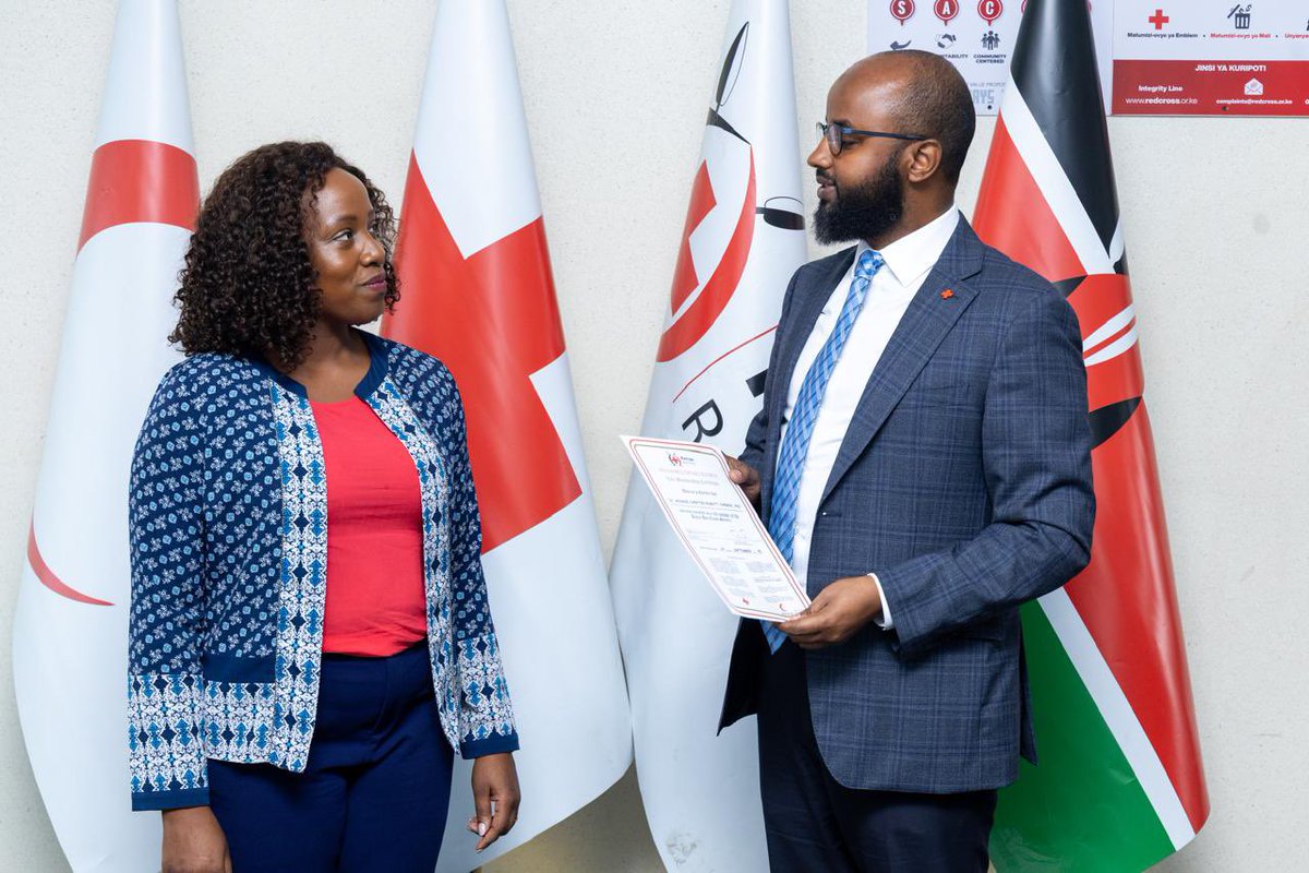 Winnie Rugutt-Chebon, PhD (@winnierugutt) on Twitter photo I officially joined the <a href="/KenyaRedCross/">Kenya Red Cross</a> as a lifetime member of the Nairobi branch.
Thank you for the warm welcome — and to the Secretary General <a href="/IrshadIdris/">Ahmed Idris</a>
for the honor of pinning my very first badge. Excited for this new journey in service as a volunteer here. I officially joined the <a href="/KenyaRedCross/">Kenya Red Cross</a> as a lifetime member of the Nairobi branch.
Thank you for the warm welcome — and to the Secretary General <a href="/IrshadIdris/">Ahmed Idris</a>
for the honor of pinning my very first badge. Excited for this new journey in service as a volunteer here.